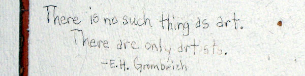 words from my studio wall