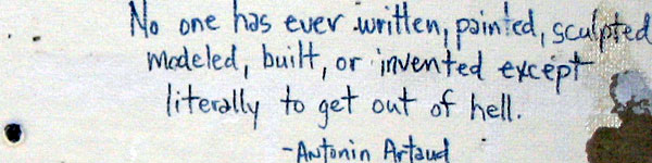 words from my studio wall